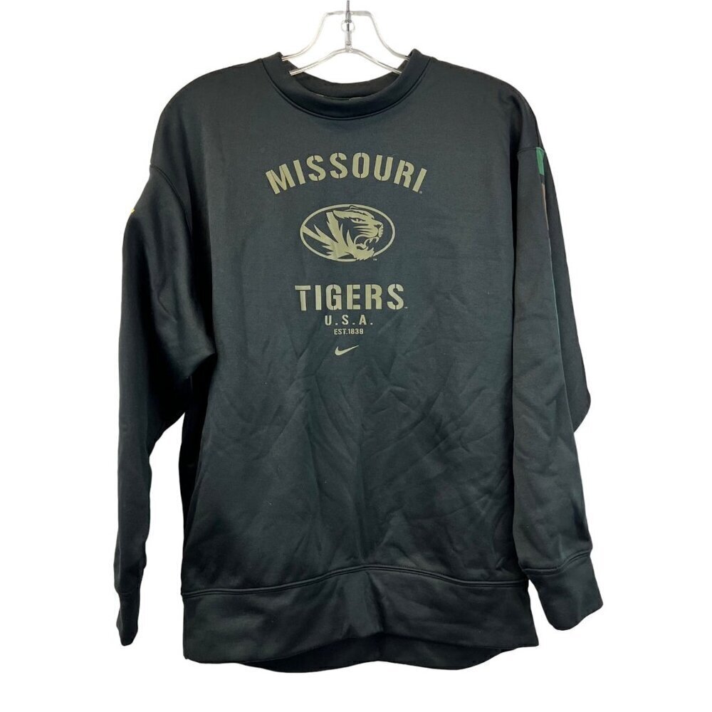 Nike Dri Fit Men’s Missouri Tigers Black/Camo Sweatshirt Size Small Pullover